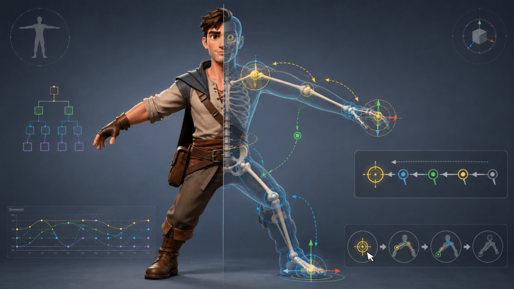 Rigging Techniques in Animation: Methods for Character Rigs