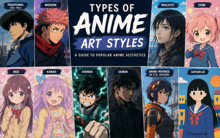 types of anime art styles
