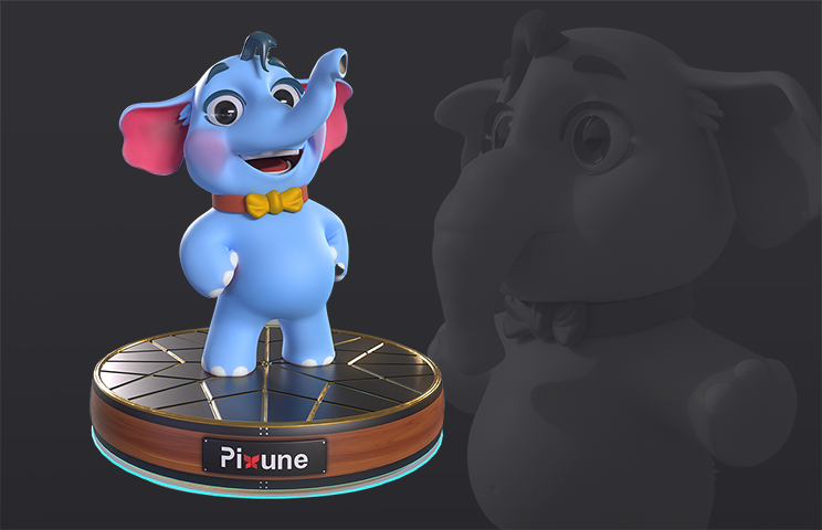 3D character design - 3D elephant character design