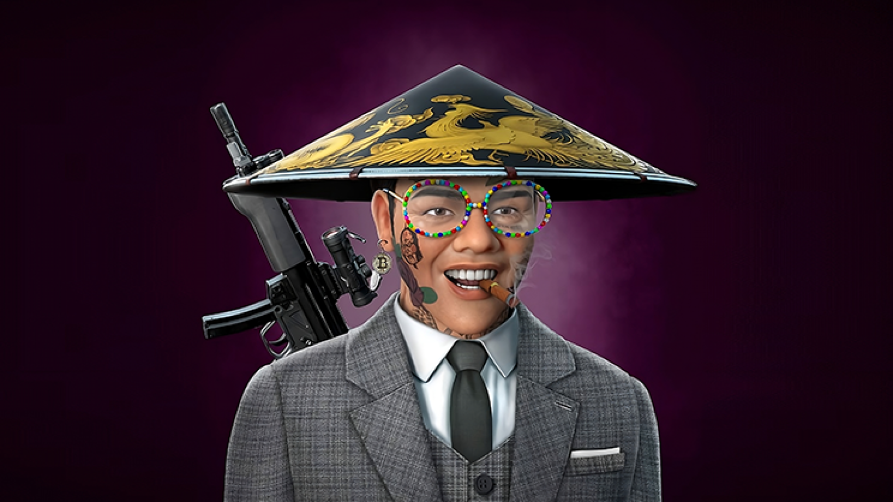 NFT art - NFT design - 6ix9ine Gine Realistic 3D NFT Art