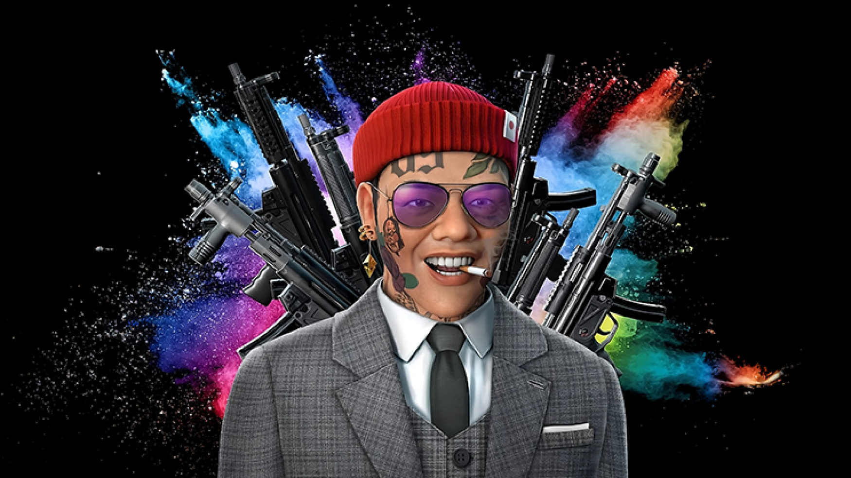 NFT art - NFT design - 6ix9ine Gine Realistic 3D NFT Art