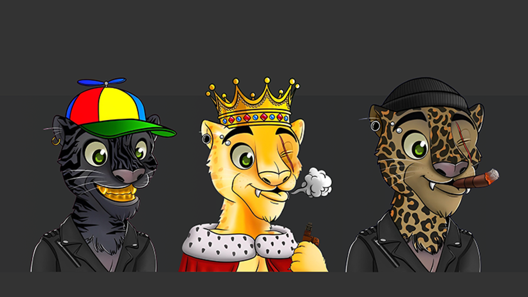 NFT art - NFT design - Pixel Panthers 2D NFT Art