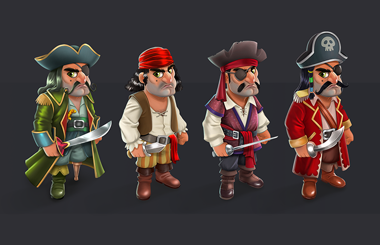 game character design - stylized character design - 2D game character design in 4 levels