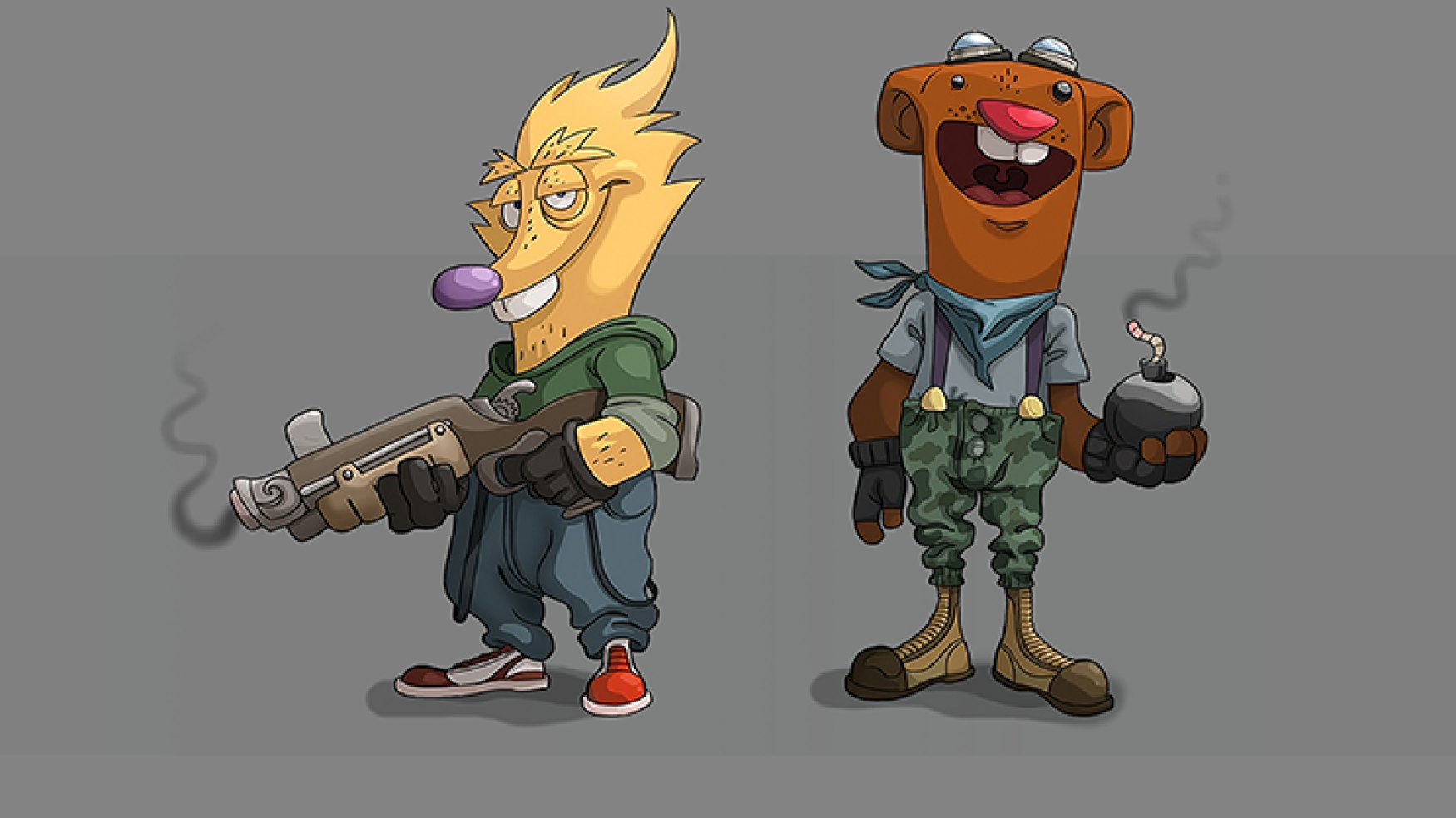 game character design - cartoon character design - 2D character design