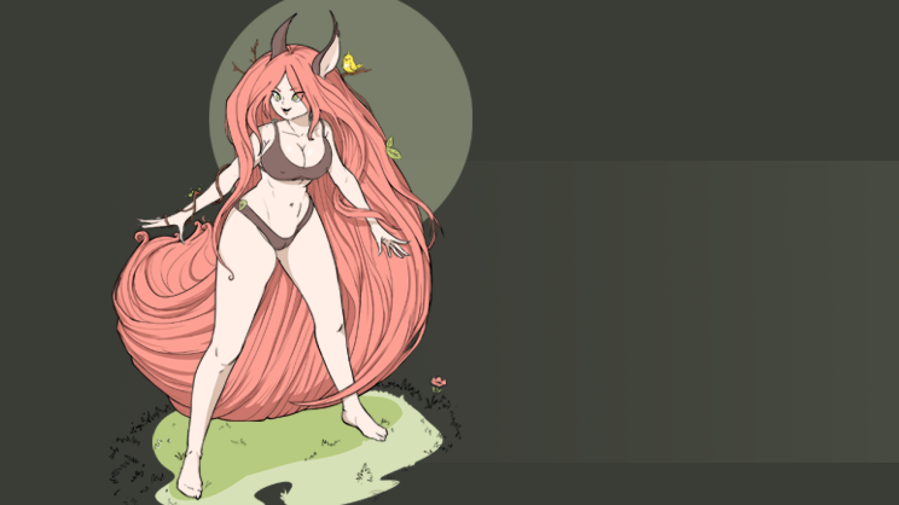 2D character concept art - 2D anime style character