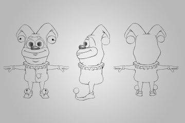 Model Sheet Little Clown 2D Game Character Design